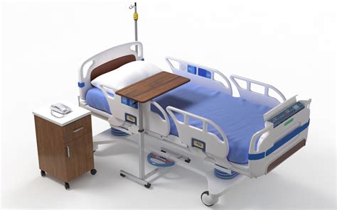 3d model hospital bed vr ar low poly cgtrader