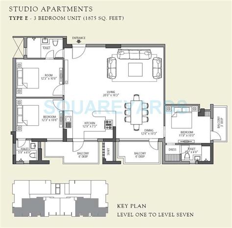 2 Bhk 1000 Sq Ft Apartment Floor Plan Studio Apartment Plan House