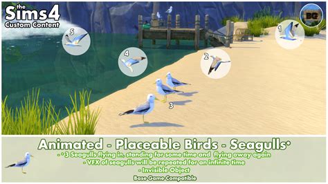 Mod The Sims Animated Seagulls Fly In And Out