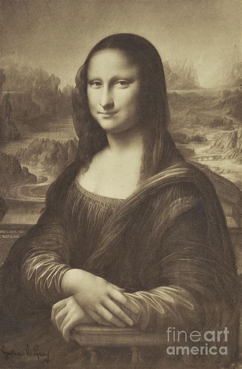 Drawing Of The Mona Lisa By Millet 1854 55 Albumen Silver Print