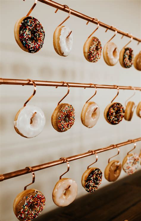 donut display by pear tree donut display wedding donuts donut wall