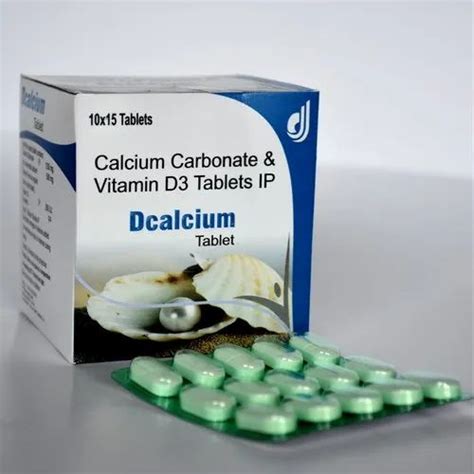 Calcium Carbonate And Vitamin D3 Tablets For Clinical Packaging Size 10 X 15 At Rs 58strip
