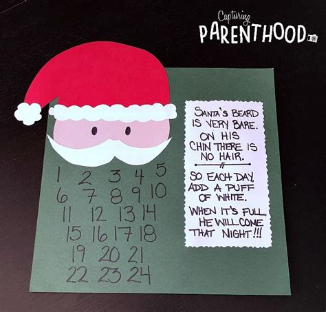 Santa Beard Advent Calendar Printable Printable Word Searches