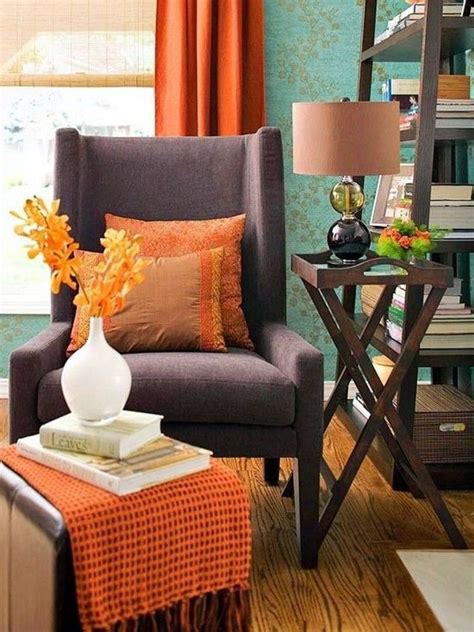 48 Interesting Burnt Orange And Teal Living Room Ideas Livingroom
