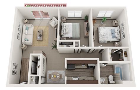 Two Bedroom One Bathroom 2 Bed Apartment Ridge View Apartments