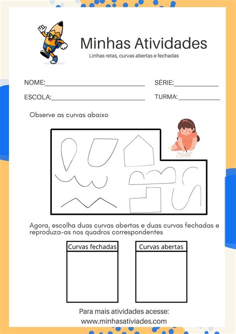 Linhas Curvas E Retas Atividades
