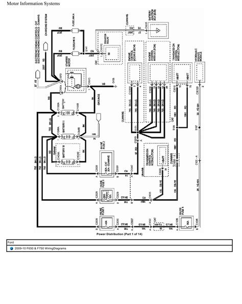 Ford Truck F650 F750 Wiring Diagrams 2009 2010