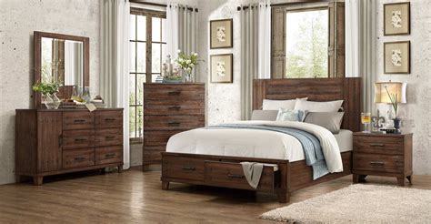 Homelegance Brazoria Bedroom Set Distressed Natural Wood 1877 Bedroom