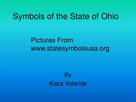 Ppt Symbols Of The State Of Ohio Powerpoint Presentation Free