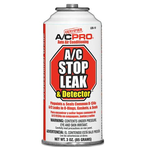 Certified Ac Pro Auto Air Conditioner Stop Leak And Detector 3 Ounces
