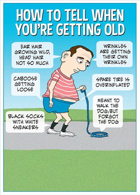 rsvp how to tell when you re getting old funny humorous masculine over the hill birthday card