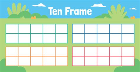 5 Best Images Of Printable Ten Frames Blank Ten Frames Printable