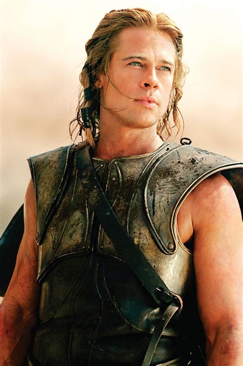 Troy 2004 Brad Pitt As Achilles Hot Wearing Armor Photo Cl0795