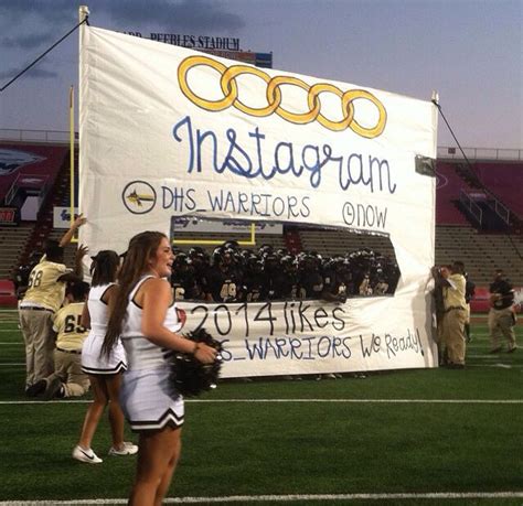 Football Run Through Sign High School Football Posters Football Spirit