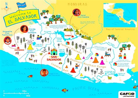 Der erretter) ist ein staat in zentralamerika und grenzt an guatemala, honduras sowie an den pazifik. El Salvador touristische karte