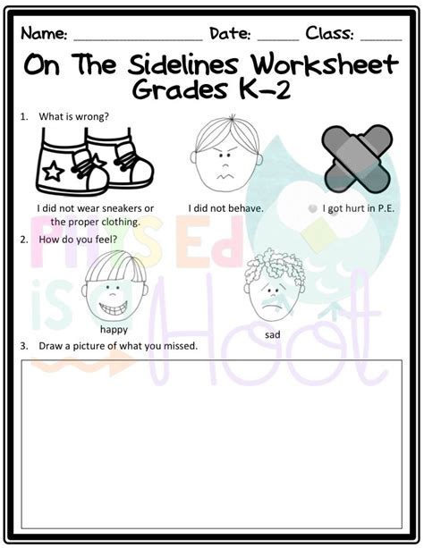 physical education worksheets for elementary