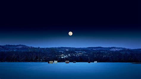 40 Snowy Moonlight Wallpaper Wallpapersafari