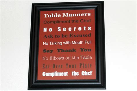 Basic Table Manners Free Printable Table Manners Etiq