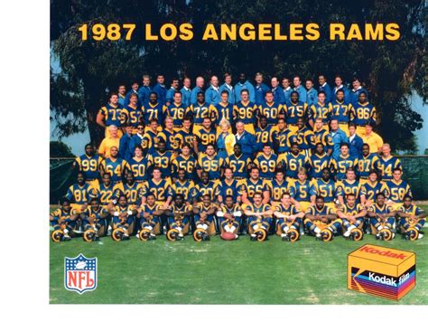 1987 Los Angeles Rams 8x10 Team Photo Football California Nfl Hof Usa