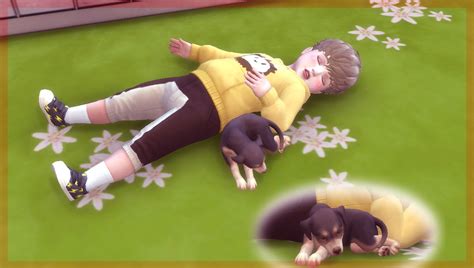 Sims 4 Ccs The Best Toddler And Puppy Pose By A Lucky Day