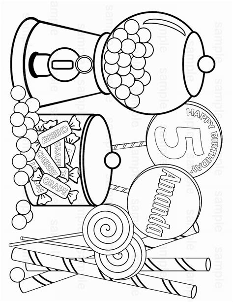 Printable Candy Coloring Pages Printable World Holiday
