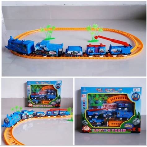 Jual Mainan Kereta Api Thomas Rail Track Set 5 Gerbong Train Baterai