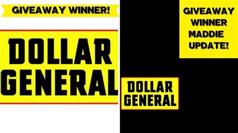 Dollar general gift card dollar general shirt DOLLAR GENERAL GIFT CARD BONUS PRIZES WINNER & MADDIE ...