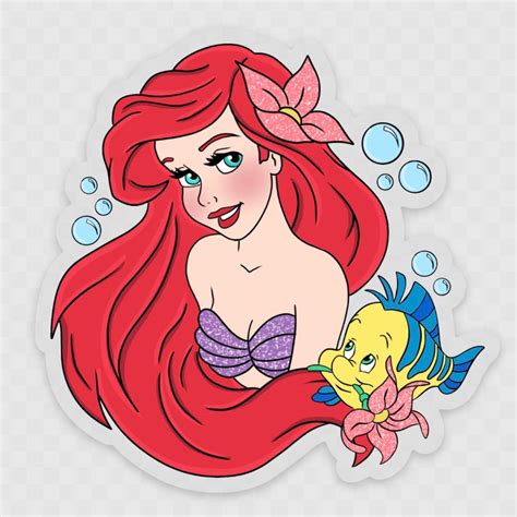 The Little Mermaid Sticker Ariel Sticker Princess The Etsy