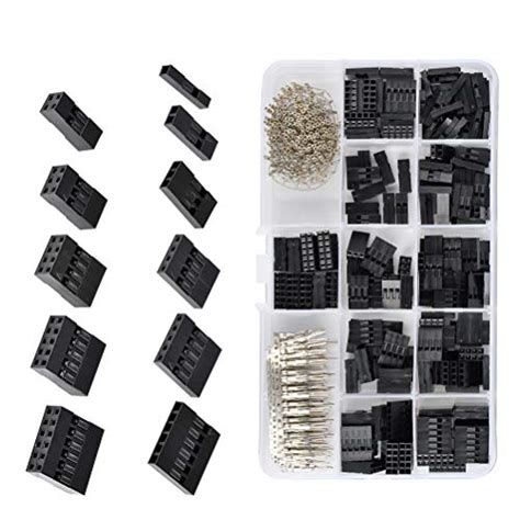 QLOUNI 620Pcs 2 54mm Pitch JST SM 1 2 3 4 5 6 Pin Housing Connector