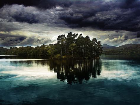 1920x1080px 1080p Free Download Tree Lake And Clouds Tree Cloud