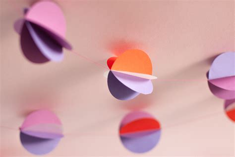 3d Paper Circle Garland Easy Diy Yes We Made This