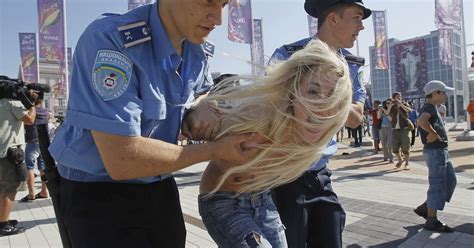 Euro 2012 Ukraine Femen Protest At Uefa S Role In Their Country Mirror Online