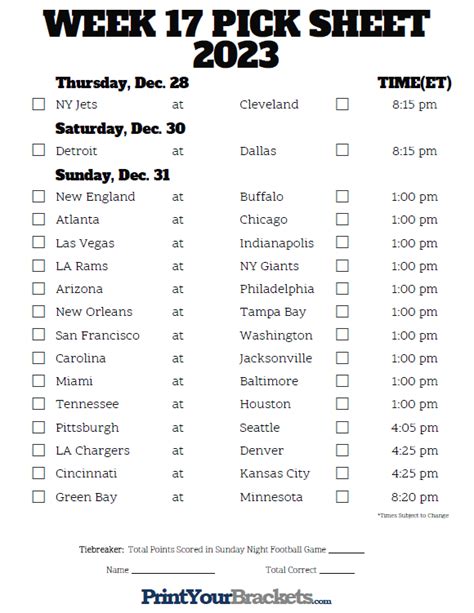 Nfl Schedule Week 1 Printable Customize And Print