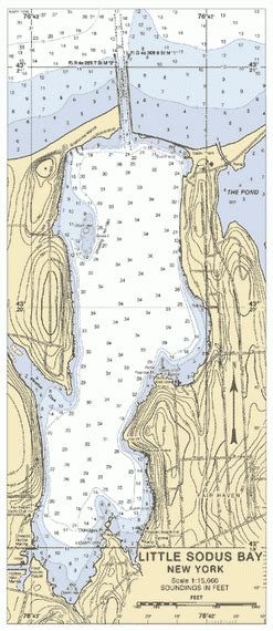 Little Sodus Bay Inset Nautical Chart ΝΟΑΑ Charts Maps