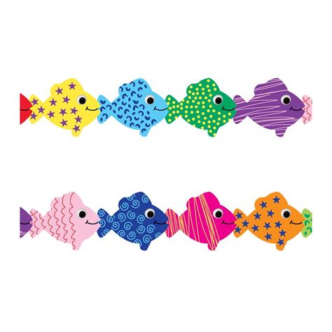 Assorted Fish Border Craft And Classroom Supplies By Hygloss