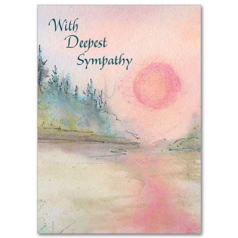 Sympathy card sayings expressed in the appropriate tone and with feeling can do much to help ease the pain of loved ones who have suffered a loss. With Deepest Sympathy: Sympathy Card