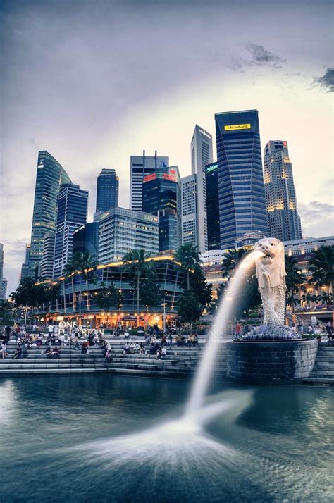 Singapore Feb 5 Marina Bay Ist Auch Sehr Beliebt Für Touristen