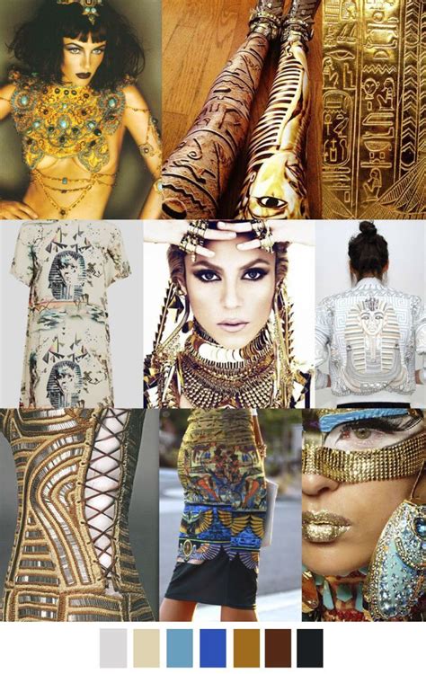 Walk Like An Egyptian Fashion Trends Patrones De Color Moodboard De Moda Moda Futurista