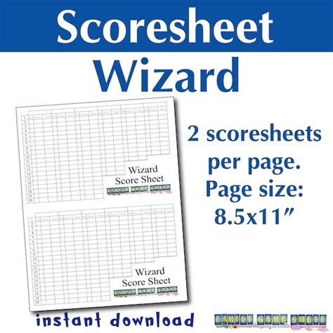 Oh Hell Card Game Score Sheet Etsy