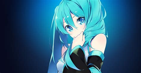 Images Of Aesthetic Cute Anime Girl With Blue Hair And Blue Eyes