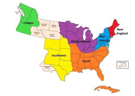 Region map of usa shows four geographic regions: Union and Liberty: An American TL | Page 87 ...