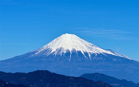 Fuji Mountain Sky Blue Japan Landscape Wallpaper Nature And