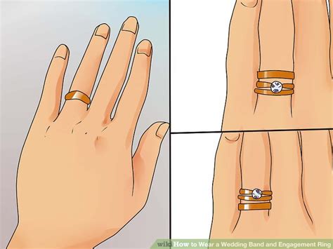 Proper Way To Wear Wedding Band And Engagement Ring Wedding Rings Sets Ideas