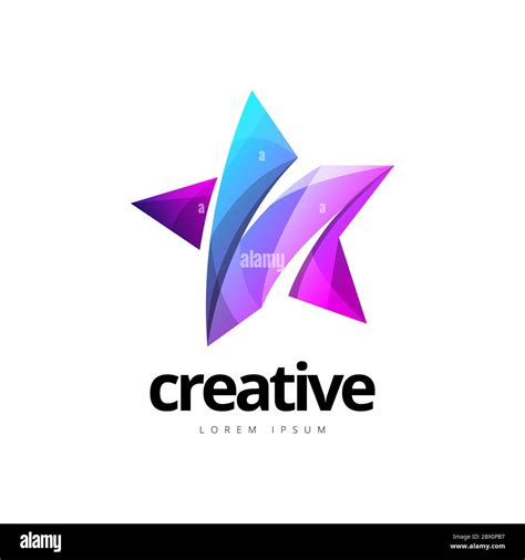 Vibrant Colorful Creative Star Logo Design Stock Vector Image And Art Alamy