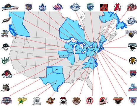 Location Of Ahl Teams Updated Since Franchise Moves Rhockey