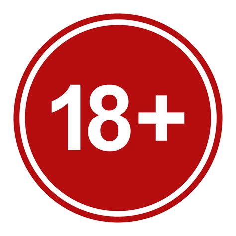 Sign Of Adult Only Icon Symbol For Eighteen Plus 18 Plus And Twenty One