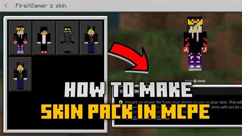 How To Make Skin Packs Ininecraft 117 Mcpe 117 Custom Skinpacks