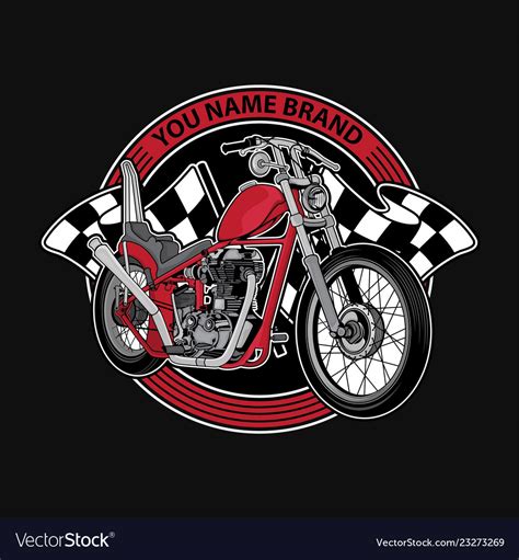 Design Logo Club Motorcycle Royalty Free Vector Image