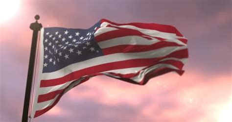 United States America Flag Waving Sunset Loop — Stock Video © Ianm36