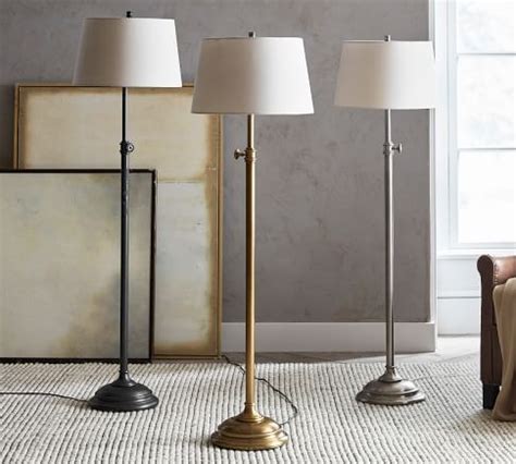 Built with substantial design and traditional styling, our chelsea floor lamp features a weighted foundation and a telescoping design that lets you adjust its height with the turn of a knob. Tilden Task Floor Lamp | Pottery Barn